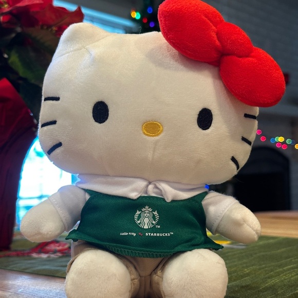 Starbucks Hello Kitty Plush in Festive Green and Red - Picture 4 of 5